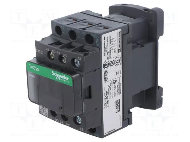 Contactor: 5-pole; NO x5; 24VDC; 10A; TeSys D; screw terminals SCHNEIDER ELECTRIC CAD50BL