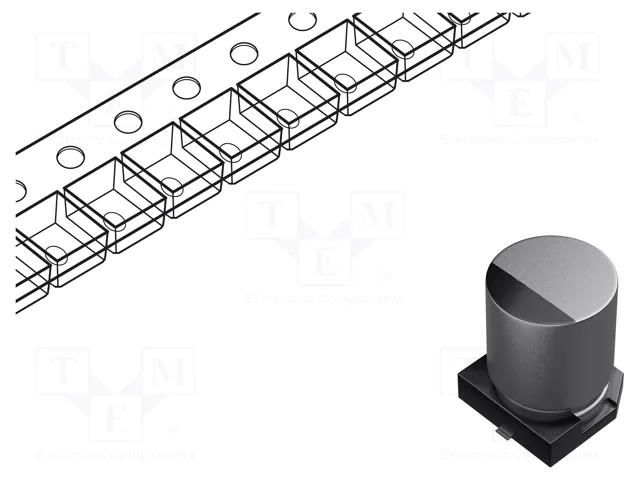 Capacitor: electrolytic; low ESR; SMD; 330uF; 6.3VDC; Ø8x10.2mm PANASONIC EEEFH0J331L