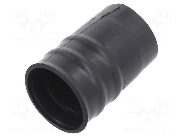 Heat shrink boot; glueless,straight; 22mm; L: 99mm; black; RAYCHEM TE Connectivity 202K163-25-0