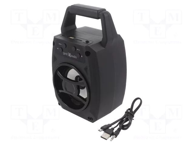 Speaker; black; Jack 3,5mm,microSD,USB A,USB B micro; 10m; 4h GEMBIRD SPK-BT-14