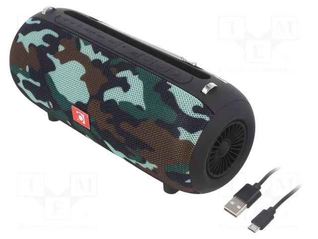 Speaker; camo; Jack 3,5mm,microSD,USB B micro; hands-free set GEMBIRD SPK-BT-17-CM