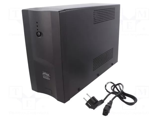 Power supply: UPS; 720W; 1.2kVA; 230V; 382x222x124mm; 7Ah; 12h GEMBIRD UPS-PC-1202AP