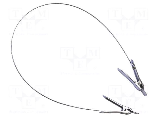 Ground/earth cable; both sides,crocodile clip; Len: 0.46m MUELLER ELECTRIC AI-000422