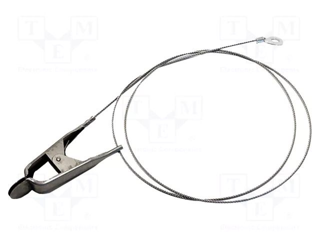 Ground/earth cable; ring terminal,crocodile clip; Len: 1m MUELLER ELECTRIC AI-000480