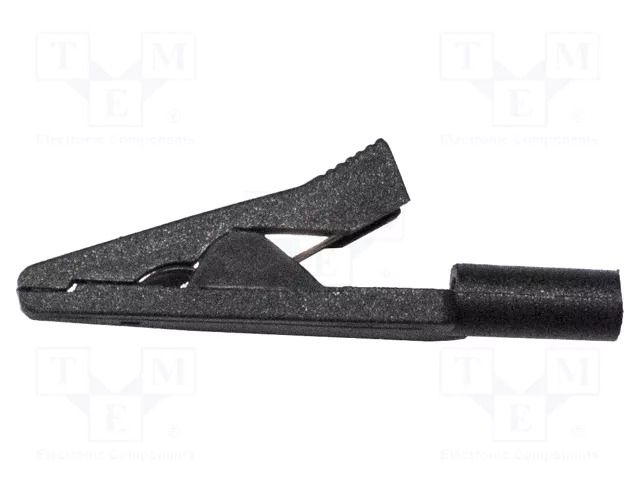 Crocodile clip; 10A; black; Overall len: 41mm; Contacts: steel MUELLER ELECTRIC BU-109-0