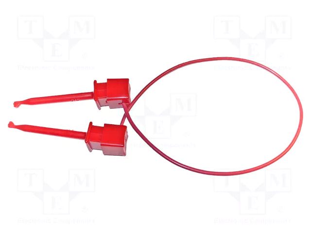 Test lead; 5A; clip-on hook probe,both sides; Urated: 300V; red MUELLER ELECTRIC BU-1111-A-36-2