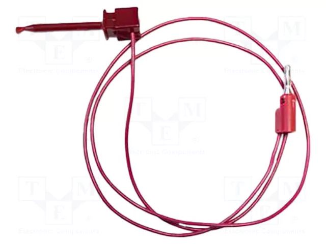 Test leads; 5A; clip-on hook probe,banana plug 4mm; Urated: 300V MUELLER ELECTRIC BU-1120-A-36-2