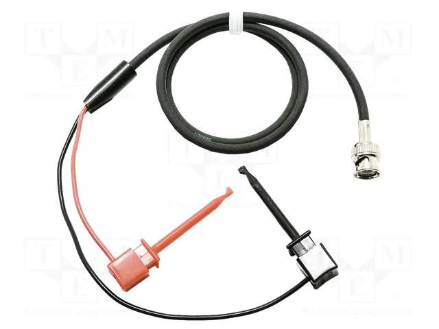 Test lead; 5A; BNC plug,clip-on hook probe x2; Len: 0.91m; black MUELLER ELECTRIC BU-1150-C-36-0