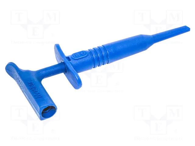 Clip-on probe; hook type; 15A; 1kVDC; blue; Plating: nickel plated MUELLER ELECTRIC BU-20431-6