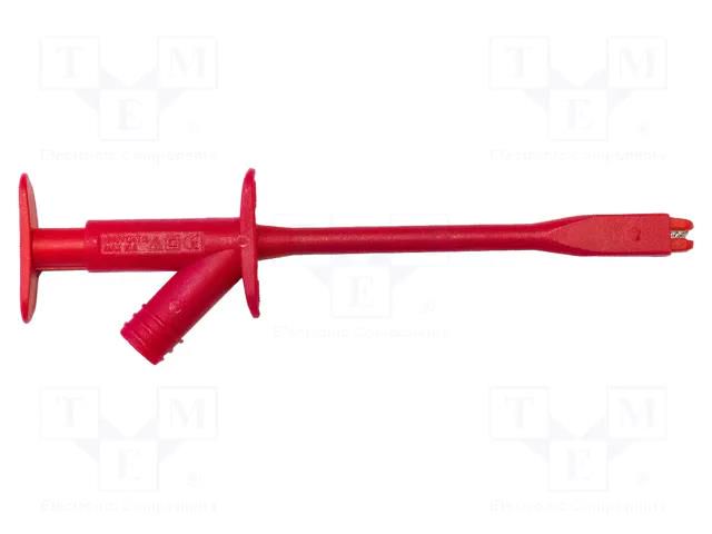 Clip-on probe; crocodile; 10A; red; 1kV; 155mm; banana 4mm socket MUELLER ELECTRIC BU-21434-2