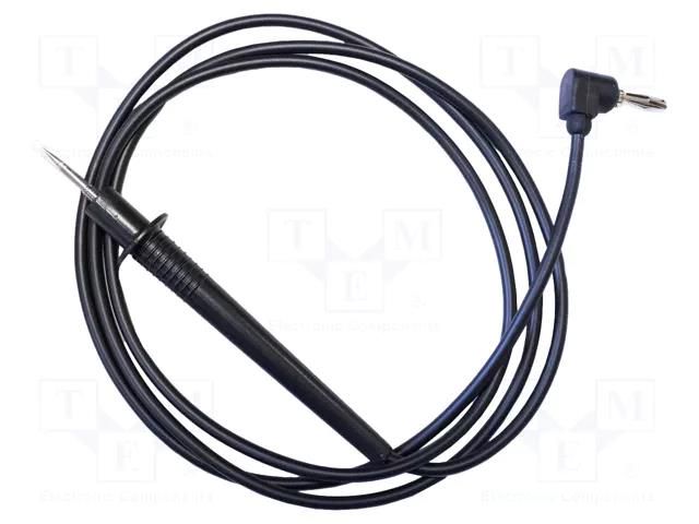 Test lead; 10A; probe tip,angular banana plug 4mm; Urated: 600V MUELLER ELECTRIC BU-2741-D-48-0