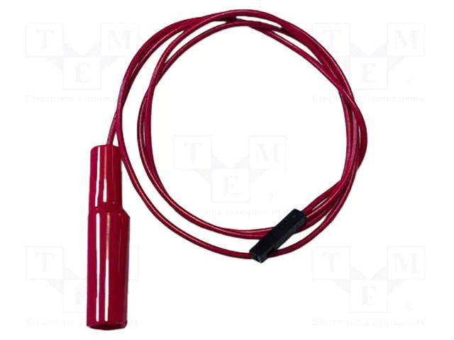 Test lead; 5A; square pin receptacle,crocodile clip; Len: 0.61m MUELLER ELECTRIC BU-3180-E-24-2