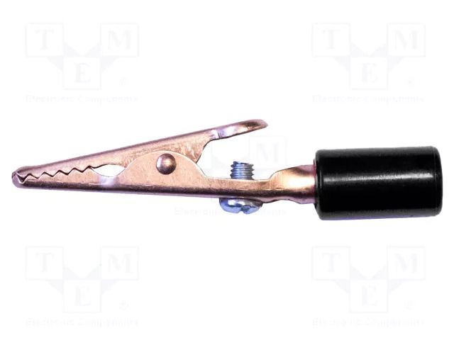 Crocodile clip; 10A; black; Grip capac: max.7.9mm MUELLER ELECTRIC BU-60CHS-0