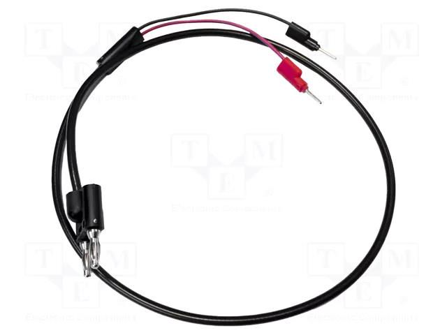 Test lead; probe tip x2,banana plug double 4mm; Urated: 500V MUELLER ELECTRIC BU-7044-B-24-0