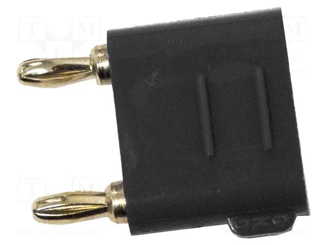 Connector: 3mm banana; stackable safety shunt; black; 5A; 2.5kV MUELLER ELECTRIC BU-P2035-0