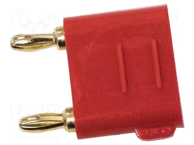 Connector: 3mm banana; stackable safety shunt; red; 5A; 2.5kV MUELLER ELECTRIC BU-P2035-2