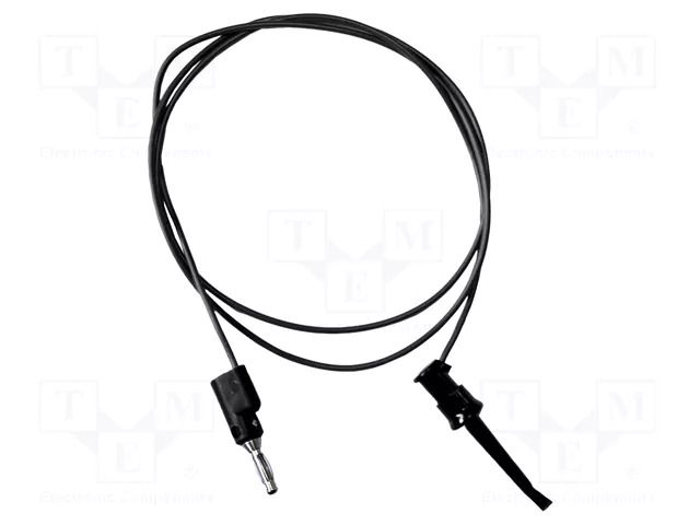 Test lead; 5A; clip-on hook probe,banana plug 4mm; Len: 0.6m MUELLER ELECTRIC BU-P3782-24-0