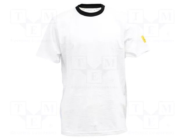 T-shirt; ESD; L; cotton,conductive fibers; white ANTISTAT ATS-108-6552