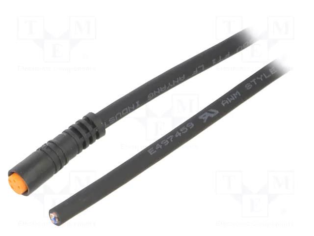 Cable: for sensors/automation; M8; PIN: 4; straight; 2m; plug; 60VDC LUTRONIC 0800F104002-2M
