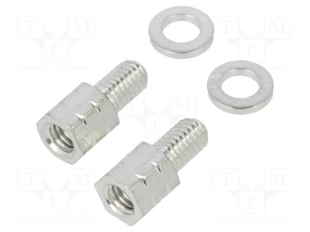 Set of screws for D-Sub; M3; Screw length: 9.7mm; Thread len: 5mm HARTING 09670029006