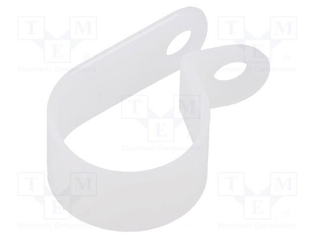 Fixing clamp; Cable P-clips; ØBundle : 7.9mm; W: 9.5mm; polyamide KEYSTONE KEYS7626