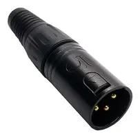 XLR CONNECTOR, PLUG, 3POS, CABLE IO-XLR3-M-BKAU
