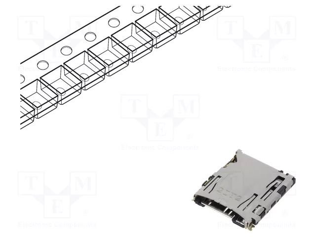 Connector: for cards; microSD; push-push,top board mount; SMT HIROSE DM3AT-SF-PEJM5-40