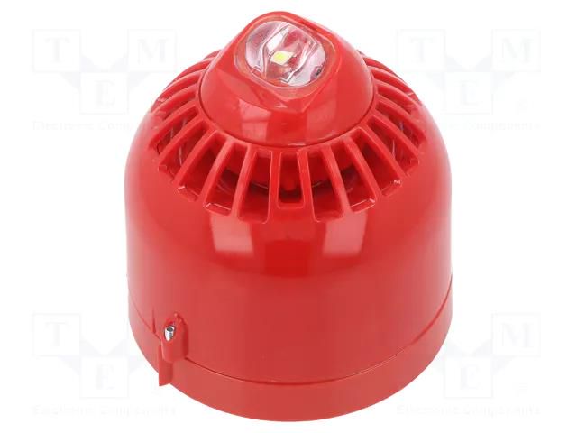 Signaller: lighting-sound; 17÷60VDC; horn,flashing light; LED KLAXON SIGNALS ESC-5004