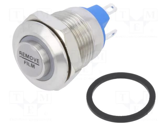 Switch: vandal resistant; Pos: 2; SPST-NO; 2A/36VDC; IP65; OFF-(ON) E-SWITCH PV0H240SS-331