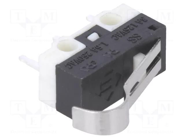 Microswitch SNAP ACTION; 1.5A/250VAC; SPDT; Rcont max: 100mΩ E-SWITCH SS0750303F050P1A