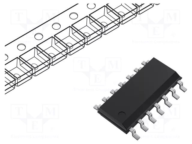 IC: digital; NAND; Ch: 4; IN: 2; CMOS; SMD; SOIC14; 3÷18VDC; -55÷125°C TEXAS INSTRUMENTS CD4011UBMT