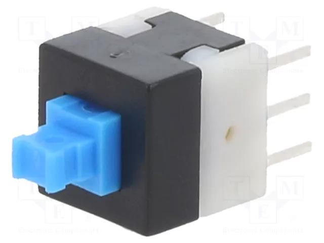 Switch: push-button; Pos: 2; DPDT; 0.1A/30VDC; Illumin: none; THT E-SWITCH TL2285EE