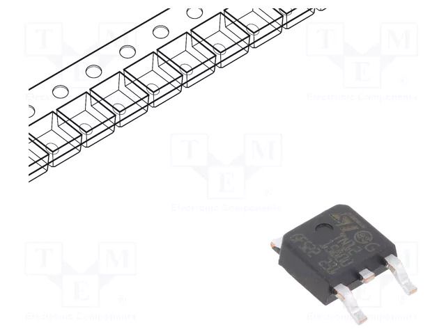 Thyristor; 800V; Ifmax: 12A; 8A; Igt: 15mA; DPAK; SMD; reel,tape STMicroelectronics TN1215-800B-TR
