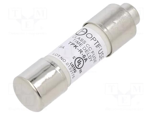 Fuse: fuse; 6A; 600VAC; 300VDC; time-lag; cylindrical,industrial OPTIFUSE TPK-R-6A