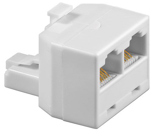 ISDN T-Adapter, white - RJ45 male (8P8C) > 2x RJ45 female (8P8C) 93057