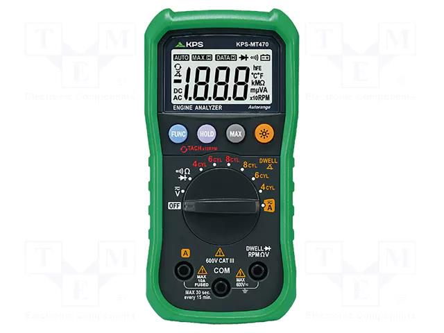 Digital multimeter; LCD; (2000); VDC: 200mV,2V,20V,200V,600V KPS KPS-MT470