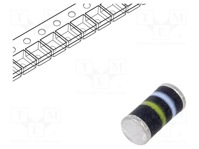 Diode: rectifying; SMD; 400V; 1A; DO213AB,GL41; Ufmax: 1.1V VISHAY 1N6481-E3/96