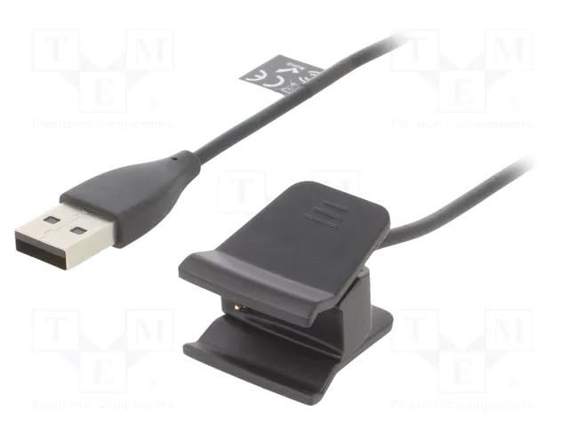 Cable: for smartwatch charging; 1m; 1A; Fitbit Alta HR; black AKYGA AK-SW-35