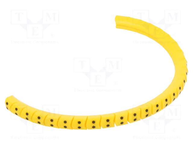 Markers; Marking: : ; 1.3÷3mm; PVC; yellow; -30÷60°C; leaded; PA-02 PARTEX PA-02003PV40.COLON