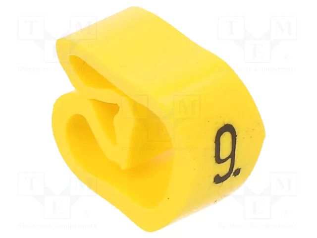 Markers; Marking: 9; 8÷16mm; PVC; yellow; -30÷60°C; leaded; PA-3 PARTEX PA-30006AV40.9