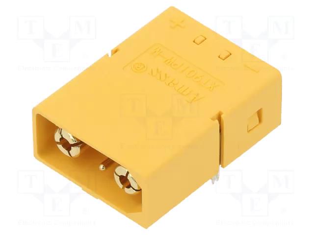 Connector: DC supply; socket; male; XT90; 30A; 500V; PIN: 4; on PCBs AMASS XT90IPW22-M