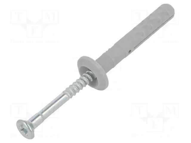 Plastic anchor; with flange,with screw; 6x40; zinc-plated steel FISCHER FISCHER-48795