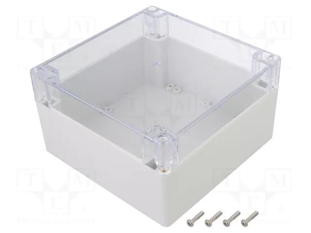 Enclosure: multipurpose; X: 160mm; Y: 160mm; Z: 90mm; polycarbonate GAINTA G288C-IP67