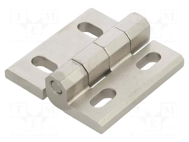 Hinge; Width: 55mm; stainless steel; H: 55mm; adjustable ELESA+GANTER GN235NI55-55-HB-GS