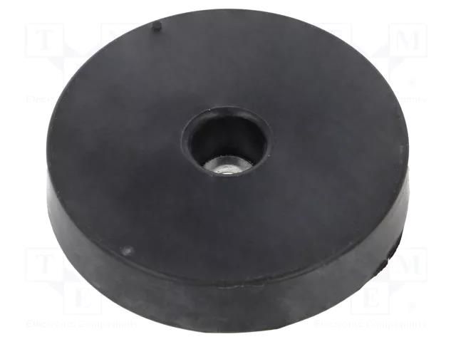 Washer; Base dia: 64mm; zinc plated steel; H: 13mm; Plating: rubber ELESA+GANTER GN438-64-13-6-A-70