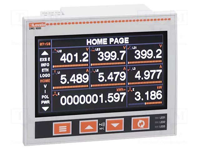 Meter: network parameters; on panel; digital,mounting; Iin: 1A,5A LOVATO ELECTRIC DMG9000
