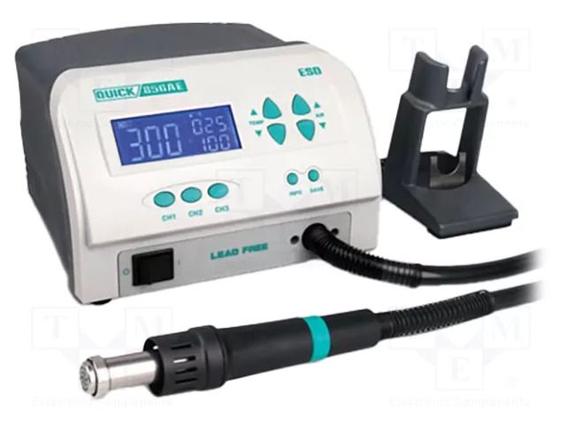 Station: hot air; digital,with push-buttons; 1200W; 100÷500°C QUICK QUICK-856AE