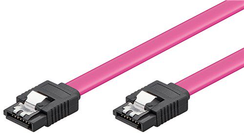 HDD S-ATA Cable 1.5 GBit/s/3 GBit/s Clip, 0.5 m - SATA L-Type male  > SATA L-Type male 93115