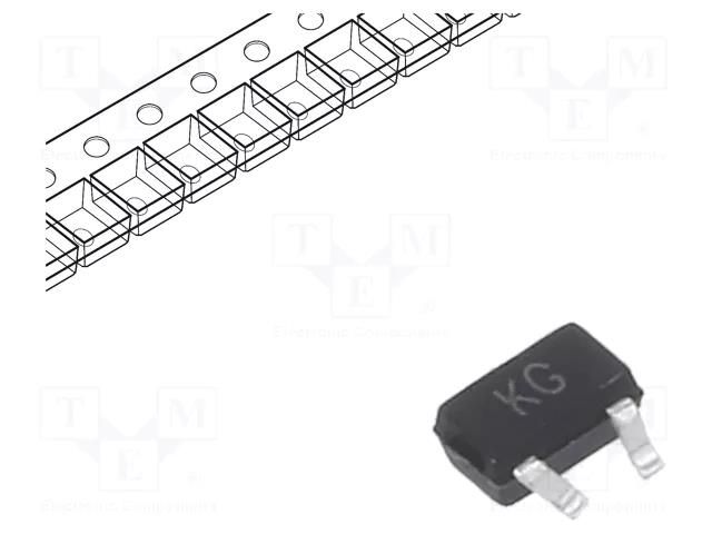 Transistor: N-MOSFET; unipolar; 30V; 1.1A; Idm: 6A; 0.3W; SOT323; ESD CDIL CDN1308EDL-CDI