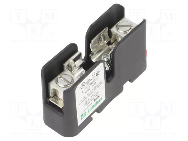 Fuse holder; for DIN rail mounting; 60A; 300V; Poles: 1; black LITTELFUSE LFT300601C